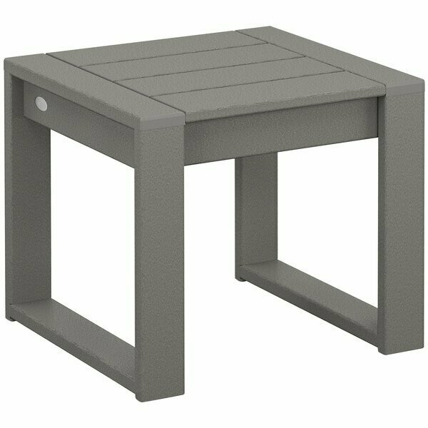 Polywood Edge 19 7/8'' Slate Gray End Table 6334608GY